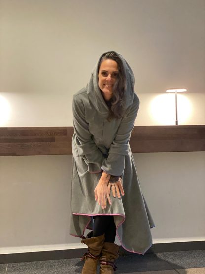 Grey Comfort Hooded Dress - Image 5