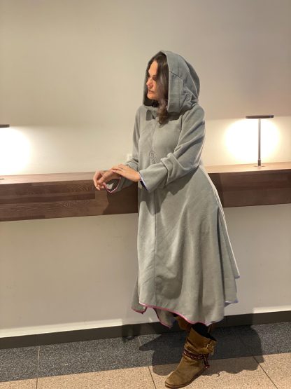 Grey Comfort Hooded Dress - Image 4