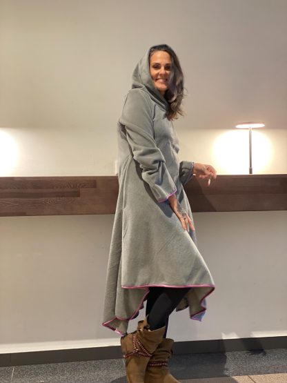 Grey Comfort Hooded Dress - Image 3