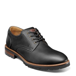 Men's flat toe oxford shoes