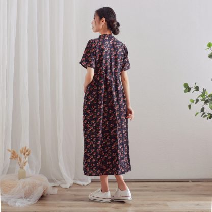 Chinese retro floral dress - Image 5
