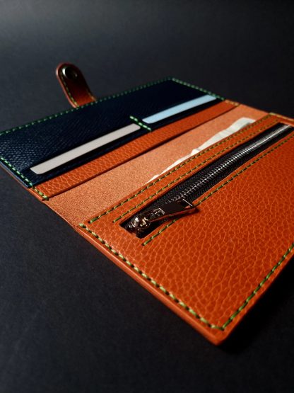 Orange Leather Bifold Wallet - Image 5