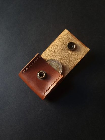 Tan Leather Coin Purse - Image 3