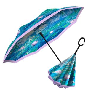 Monet Water Lilies Inverted Umbrella