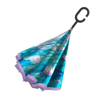 Monet Water Lilies Inverted Umbrella - Image 2