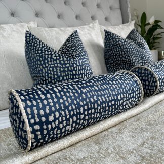Polka dot cylindrical pillow