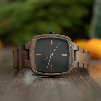 Vintage wooden square watch - Image 6