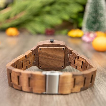 Vintage wooden square watch - Image 3