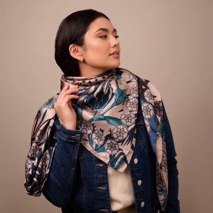 Secret Journey Silk Square Scarf - Image 5