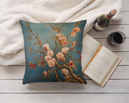 Chinese style flower and bird pillow