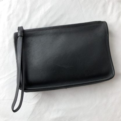 Minimalist Black Leather Clutch