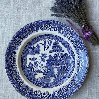 Blue and white porcelain plate