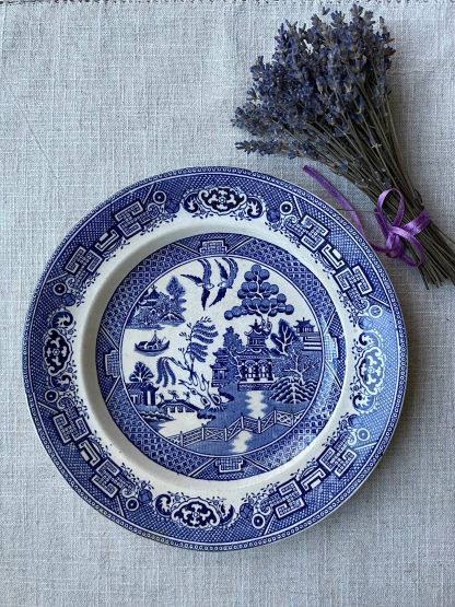 Blue and white porcelain plate
