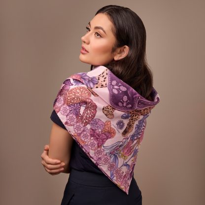 Purple Wonderland Art Scarf - Image 5