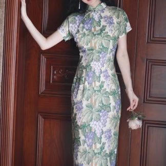 Grape vine cheongsam