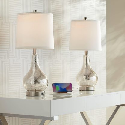 Ice crack glass table lamp - Image 9