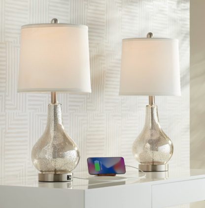 Ice crack glass table lamp - Image 8