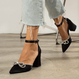 French rhinestone velvet shoes