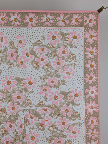 Pastoral style floral silk small square scarf - Image 5