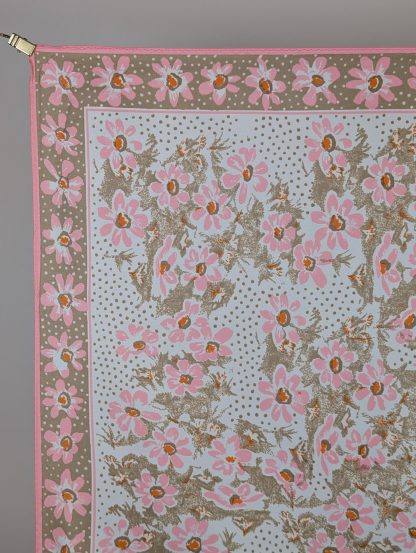Pastoral style floral silk small square scarf - Image 4