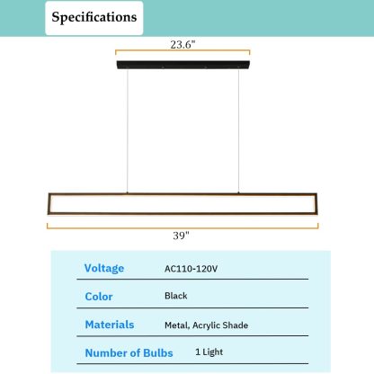 Simple long chandelier - Image 8
