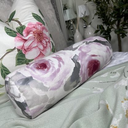 Ink Rose Cylindrical Pillow - Image 6