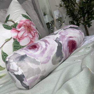 Ink Rose Cylindrical Pillow
