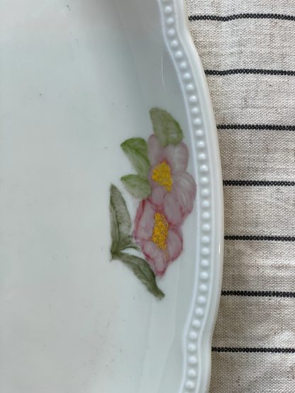 Floral ceramic oval plate - Image 4