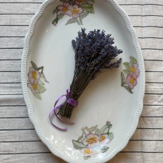 Floral ceramic oval plate