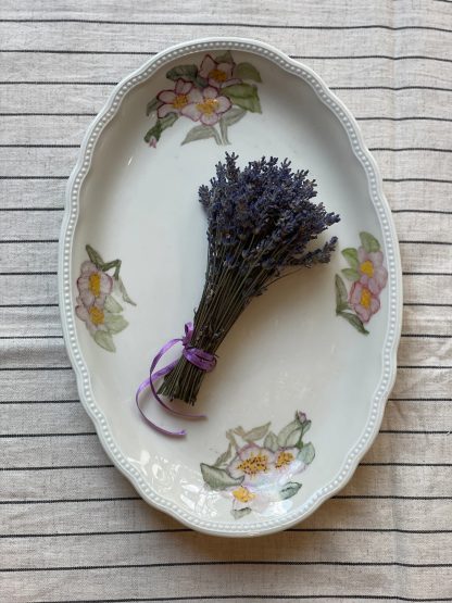 Floral ceramic oval plate