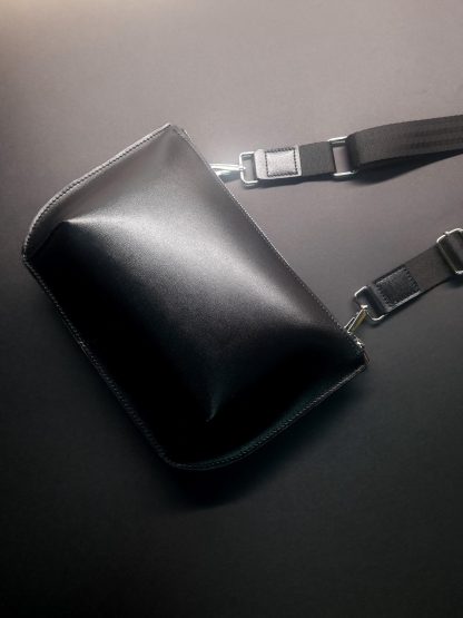 Black Leather Crossbody Bag - Image 6
