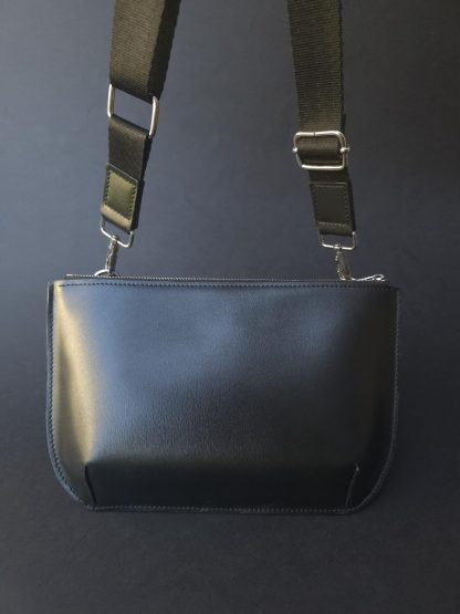 Black Leather Crossbody Bag - Image 4