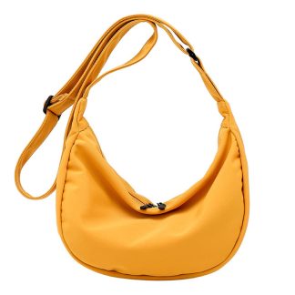 Warm Yellow Crescent Shoulder Bag