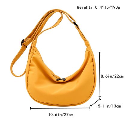 Warm Yellow Crescent Shoulder Bag - Image 3