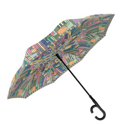 Artistic geometric reverse umbrella - Image 5