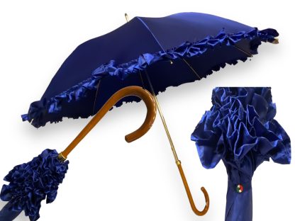 French court style satin long umbrella - Image 3