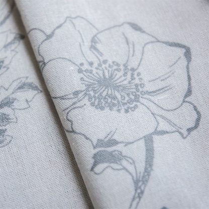 Retro ink style floral linen curtains - Image 6