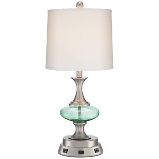 Modern simple style glass metal table lamp