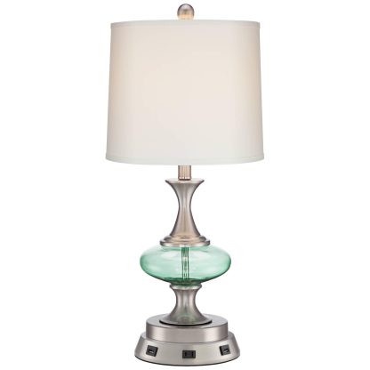 Modern simple style glass metal table lamp