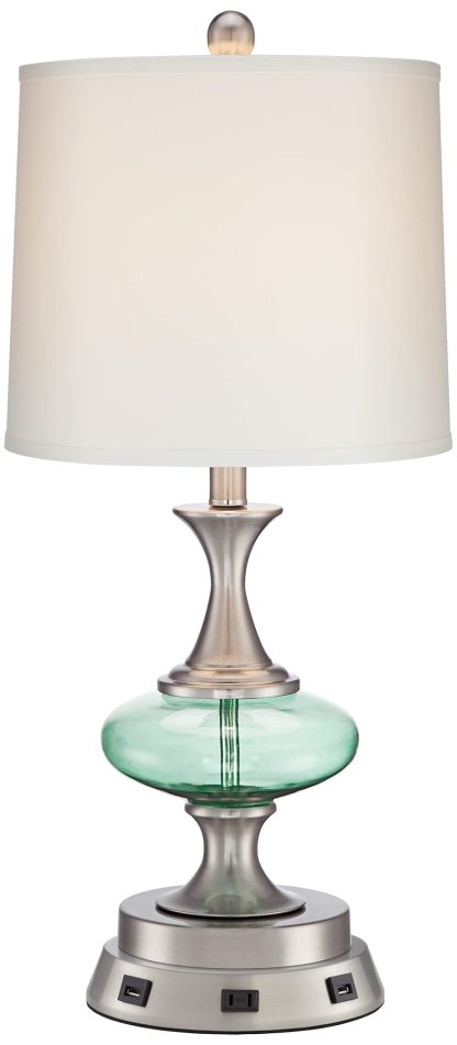 Modern simple style glass metal table lamp - Image 3