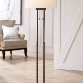 Simple modern double pole floor lamp