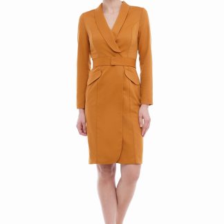 Caramel Blazer Dress