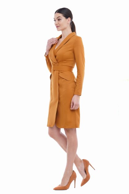 Caramel Blazer Dress - Image 2