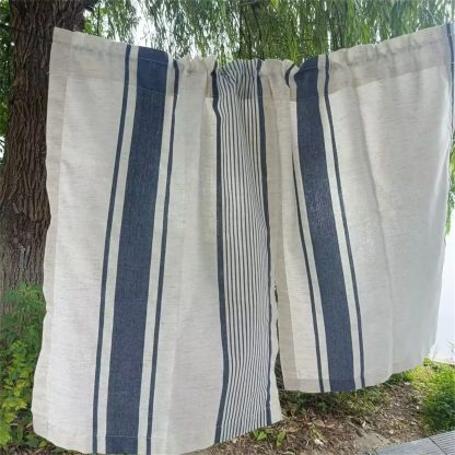 Striped fabric half curtain - Image 5