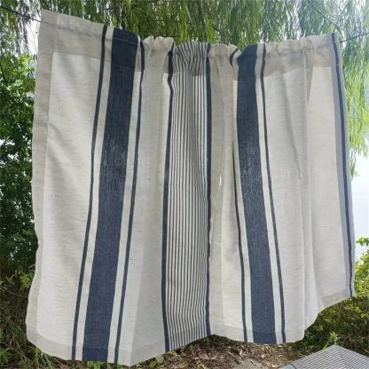 Striped fabric half curtain - Image 4