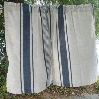 Striped fabric half curtain