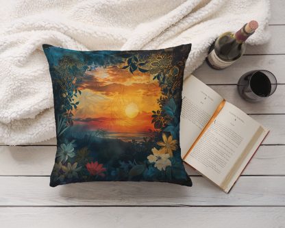 Vintage Sunset Floral Pillow
