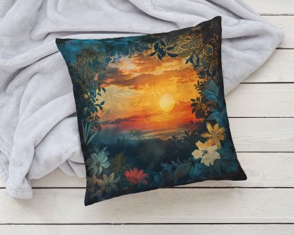 Vintage Sunset Floral Pillow - Image 2