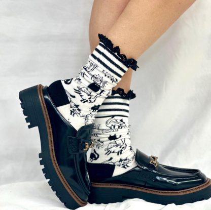 Meow Fun Lace Stacked Socks - Image 6