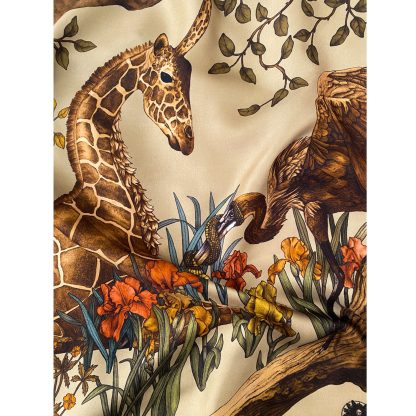 Natural Wonderful Journey Silk Square Scarf - Image 5